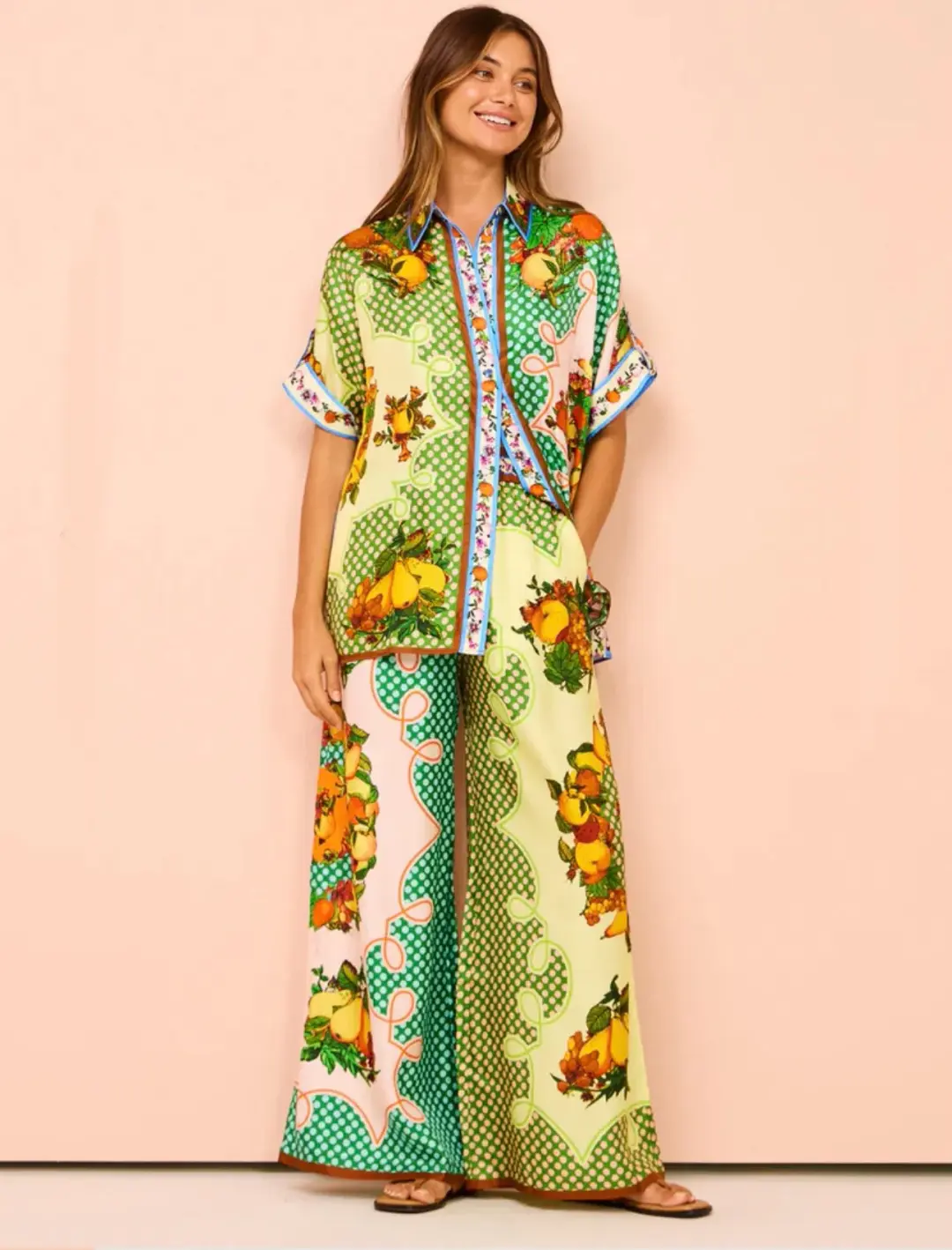 Alemais Lemonis Silk Shirt (Size 6) & pants (Size 8) for rent on The Volte - main image