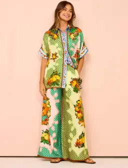 Alemais Lemonis Silk Shirt (Size 6) & pants (Size 8) for rent on The Volte - image 1