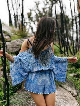 Camilla Bosphorous Drop Shoulder Playsuit Size 8 for rent on The Volte - image 6