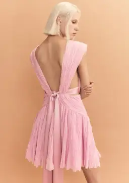 Aje Escapist Mini Dress Pink Size 6 for rent on The Volte - image 4