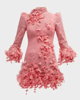 Zimmermann High Tide Lace Mini Dress in Guava Size 3 / AU 14 for rent on The Volte - image 5