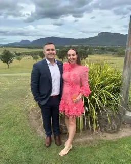 Zimmermann High Tide Lace Mini Dress in Guava Size 3 / AU 14 for rent on The Volte - image 1