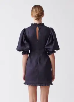 Joslin Studio Riley Cotton Lace Mini Dress In Navy Size 6 for rent on The Volte - image 6