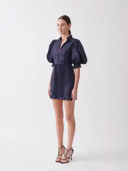 Joslin Studio Riley Cotton Lace Mini Dress In Navy Size 6 for rent on The Volte - image 3