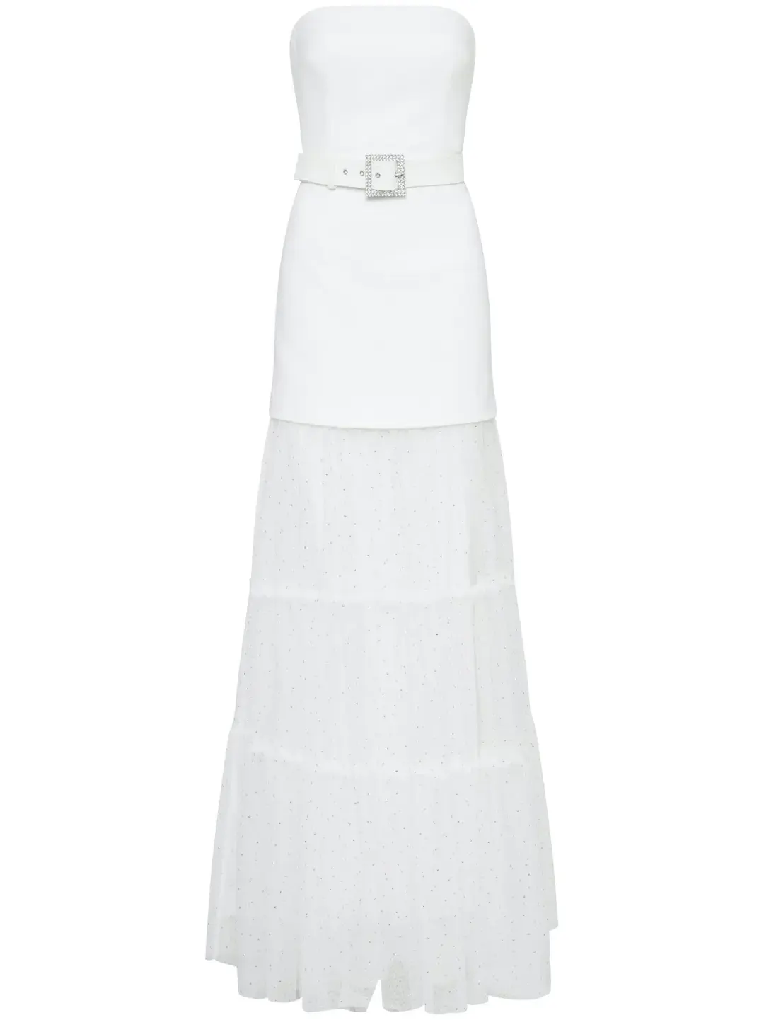 Rebecca Vallance Mirabella Strapless Gown Ivory Size 12 for rent on The Volte - main image