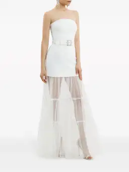 Rebecca Vallance Mirabella Strapless Gown Ivory Size 12 for rent on The Volte - image 1