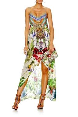 Camilla Exotic Hypnotic Shoestring Double Layer Dress Size 8