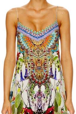 Camilla Exotic Hypnotic Shoestring Double Layer Dress Size 8