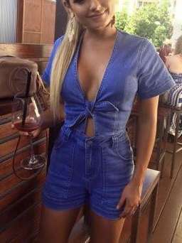 Seed Heritage Bow Denim Romper Blue Size AU 6 for rent on The Volte - image 2