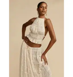 Arcina Ori Juliette Halter Top Cream Size M / AU 10 for rent on The Volte - image 3