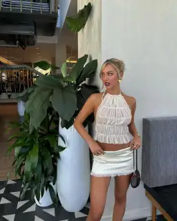 Arcina Ori Juliette Halter Top Cream Size M / AU 10 for rent on The Volte - image 1