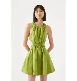 Aje Voyage Braided Mini Dress in Green Size AU 10 for rent on The Volte - image 2