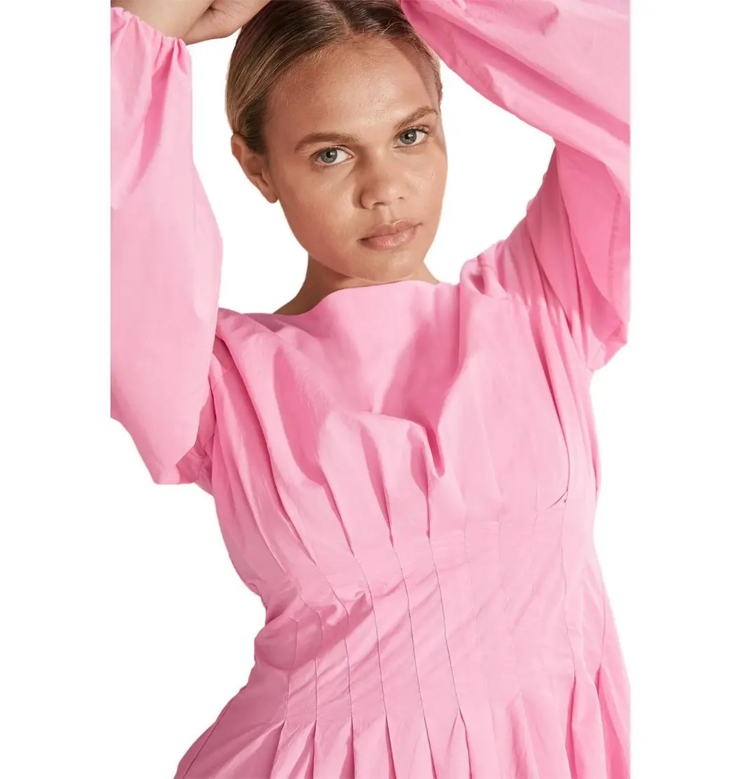 Country Road Cotton Poplin Mini Dress in Pink Size AU 8 for rent on The Volte - main image
