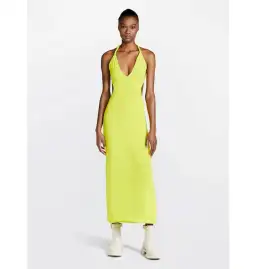 Dion Lee Rope-trimmed Open-back Cady Midi Dress in Yellow Size AU 6
