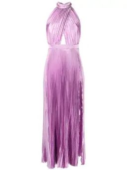 L'Idée Pleated Halterneck Dress Violet Purple Size 8 for rent on The Volte - image 7