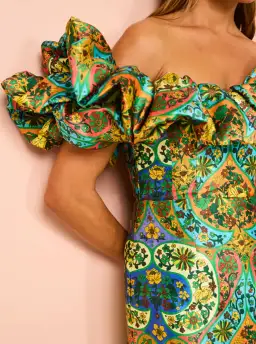 Alemais Sofie Off Shoulder Mini Dress Multi Floral Size 10 for rent on The Volte - image 2