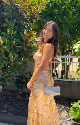 Bec & Bridge Dusty Palms Strapless Maxi Dress Print Size AU 8 for rent on The Volte - image 3