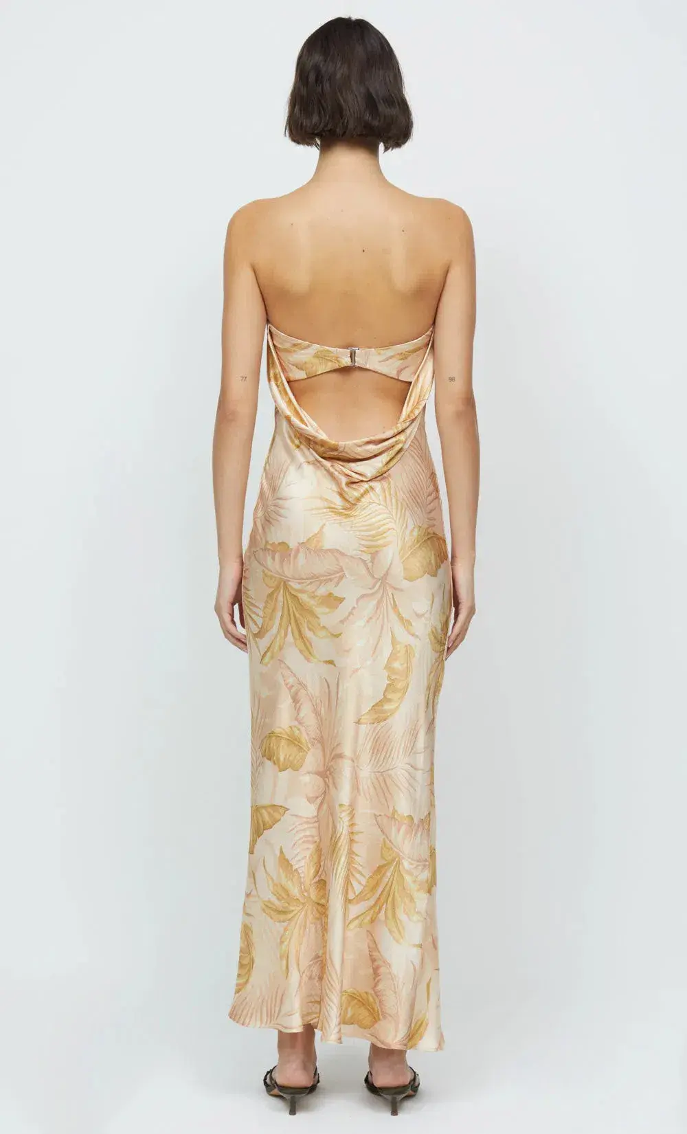 Bec & Bridge Dusty Palms Strapless Maxi Dress Print Size AU 8 for rent on The Volte - main image