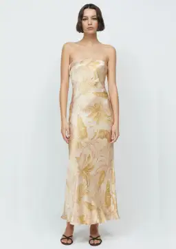 Bec & Bridge Dusty Palms Strapless Maxi Dress Print Size AU 8 for rent on The Volte - image 6
