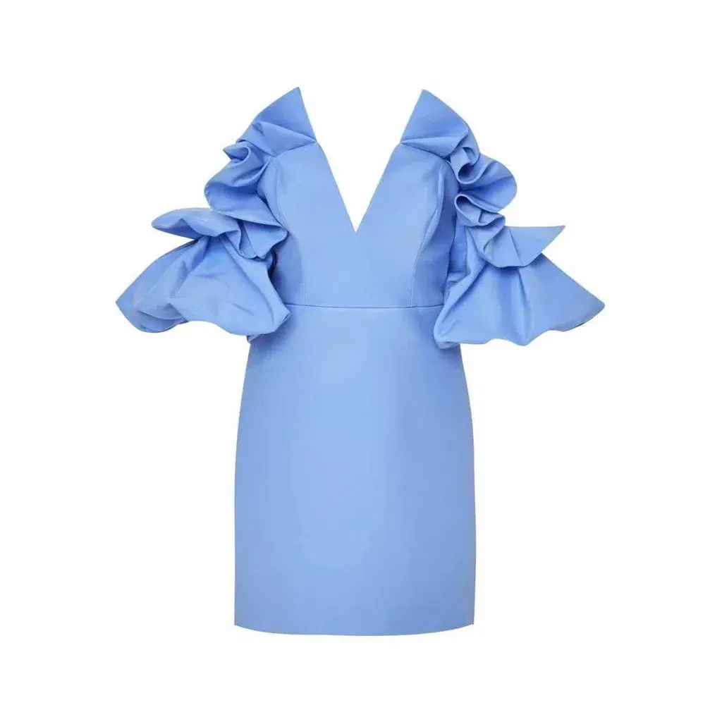 Acler Hitching Mini Dress Blue Size 6 - Image 4