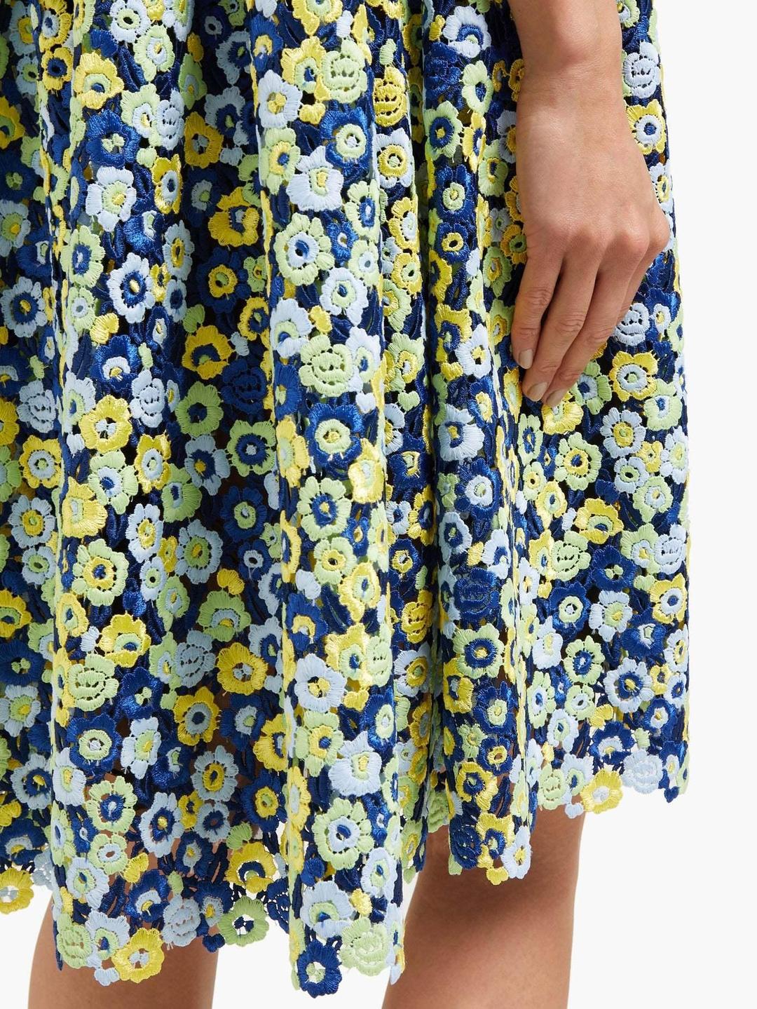 Cecilie Bahnsen Matilda Lace and Cotton Blend Dress Floral Size 10 for rent on The Volte - main image