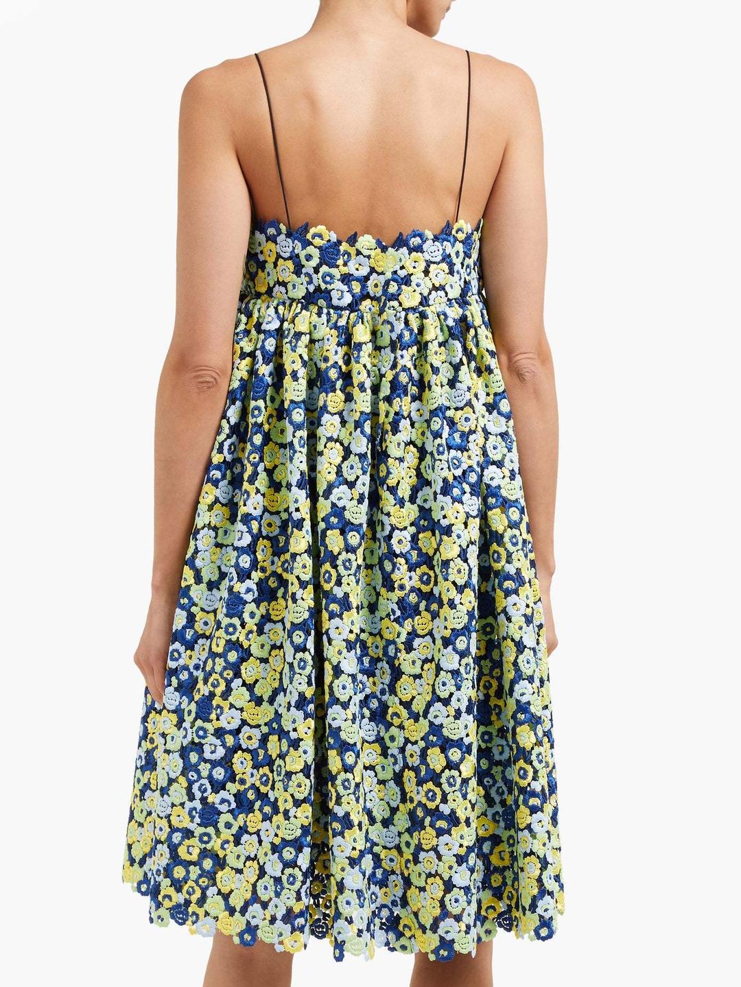 Cecilie Bahnsen Matilda Lace and Cotton Blend Dress Floral Size 10 for rent on The Volte - main image