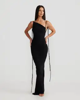Melani The Label Gia Gown Black Size 6 for rent on The Volte - image 2