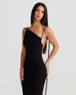 Melani The Label Gia Gown Black Size 6 for rent on The Volte - image 4