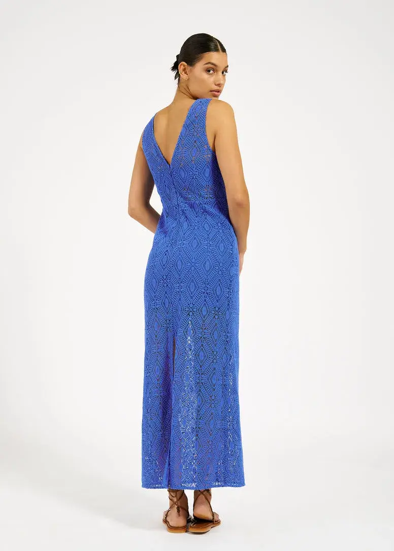 Roame Westwood Dress Cobalt Crochet Blue Size 1 / AU 8 for rent on The Volte - main image