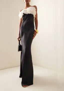 Rachel Gilbert Eyelar Gown Black/Coconut Size 12 for rent on The Volte - image 1