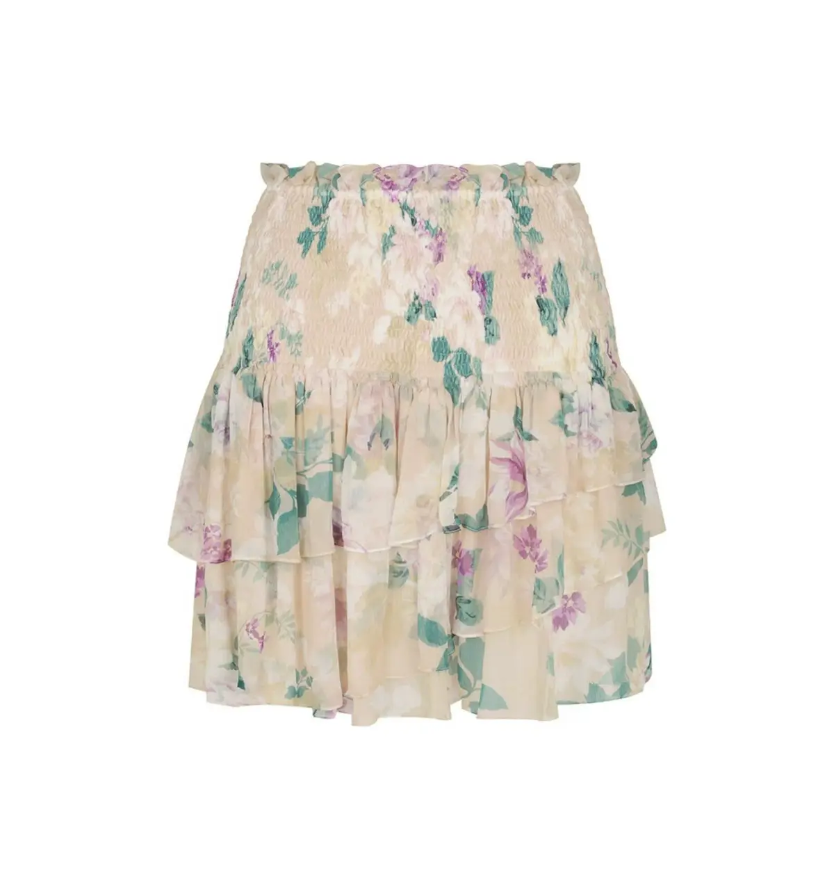 Shona Joy Dontella Cropped Long Sleeve Blouse And Donatella Shirred Ra Ra Skirt Set Floral Size AU 6 - Image 5