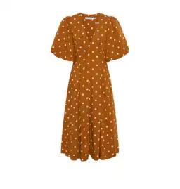 Bohemian Traders Panel Fit And Flared Midi Dress In Brown Dot Size AU 20 for rent on The Volte - image 4