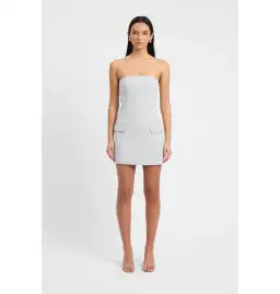 Kookaï Ariel Pocket Mini Dress Soft Grey Size AU 36 / AU 8