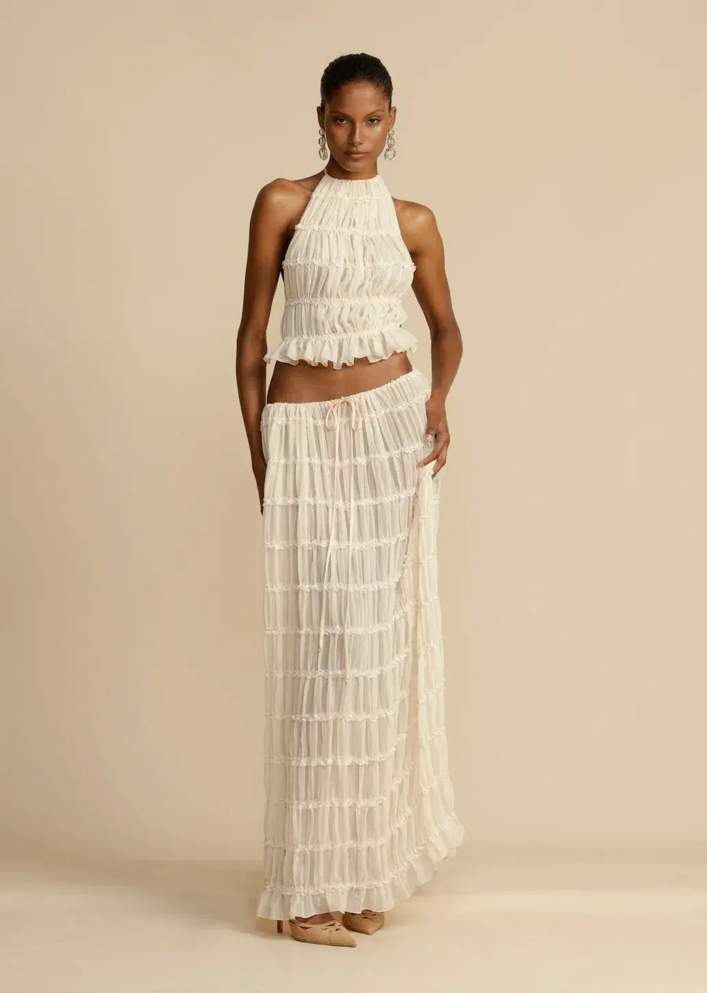 Arcina Ori Juliette Top and Skirt Cream Size S / AU 6-8 for rent on The Volte - main image