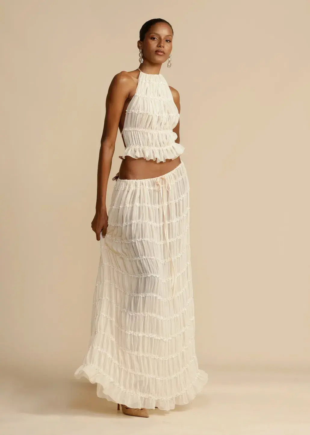 Arcina Ori Juliette Top and Skirt Cream Size S / AU 6-8 for rent on The Volte - main image