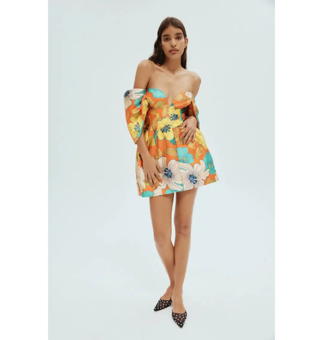 Alemais Piato Sculpt Mini Dress in Floral Size AU 10 for rent on The Volte - main image