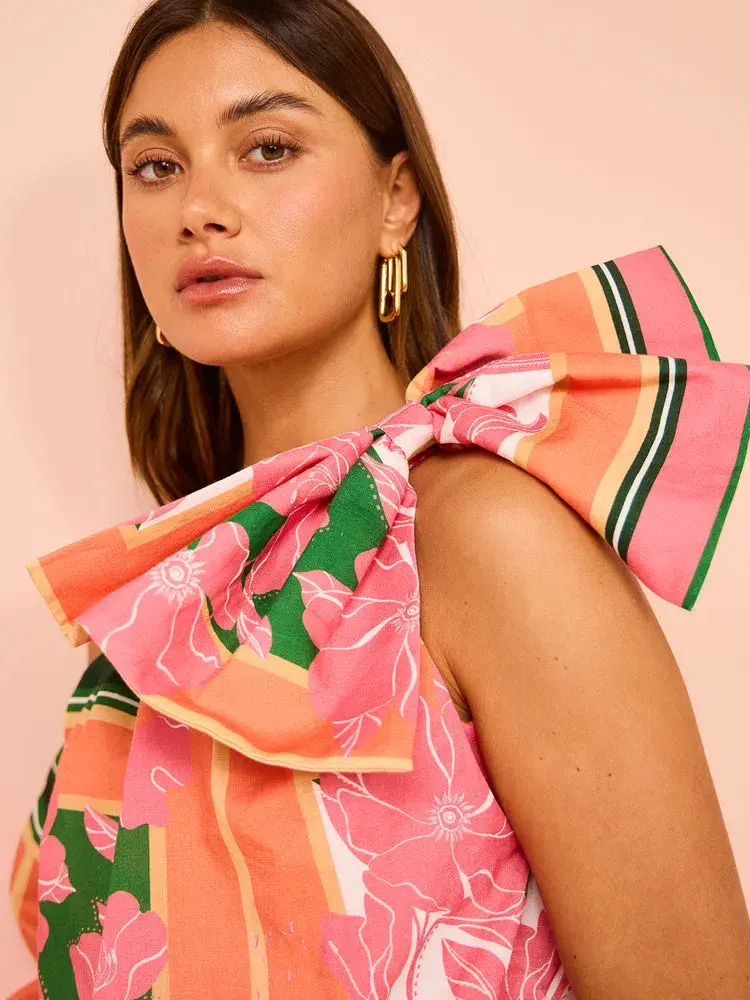 By Nicola Rosa Mini Dress Multi Print Size 14 for rent on The Volte - main image