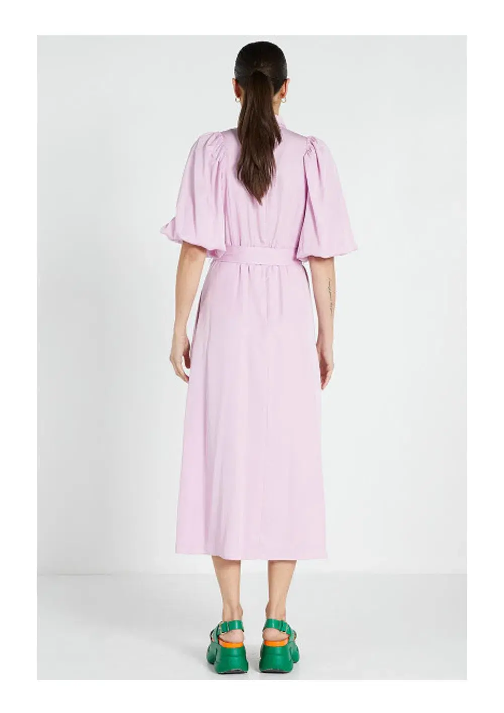 Bohemian Traders Band Collar Midi Dress in Lilac Size 4XL / AU 22 for rent on The Volte - main image