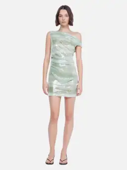 Bec & Bridge Brydie Asym Dress Mint Sequin Size 10 for rent on The Volte - image 1
