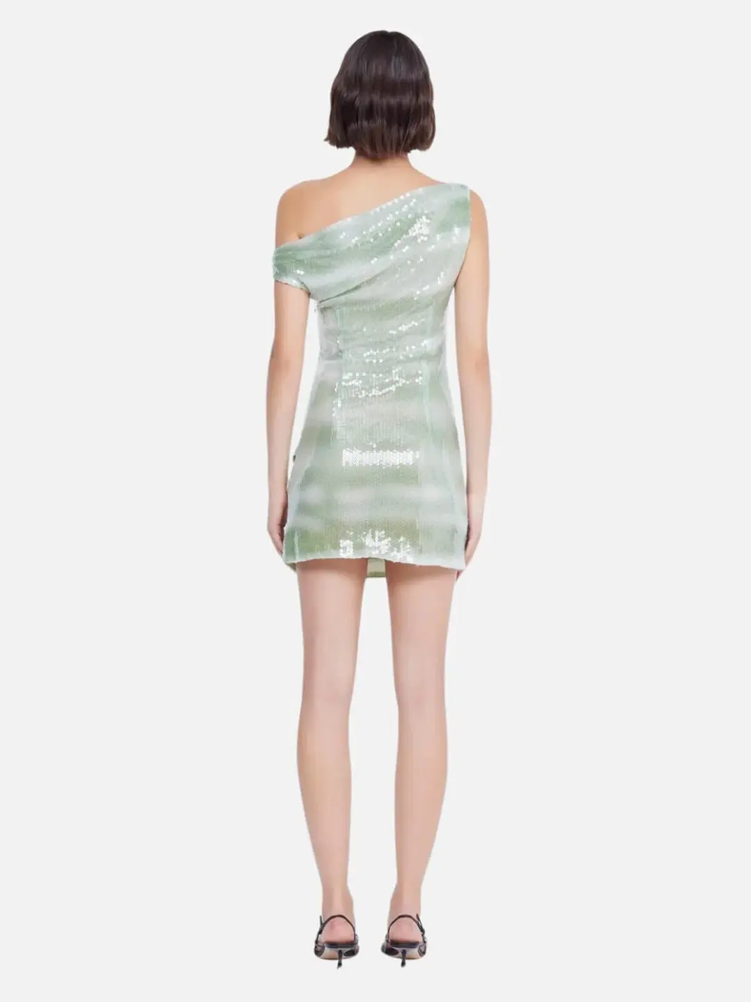 Bec & Bridge Brydie Asym Dress Mint Sequin Size 10 for rent on The Volte - main image