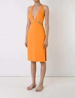 Dion Lee Puncture Dress Orange Size 8