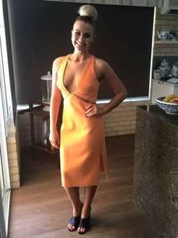 Dion Lee Puncture Dress Orange Size 8