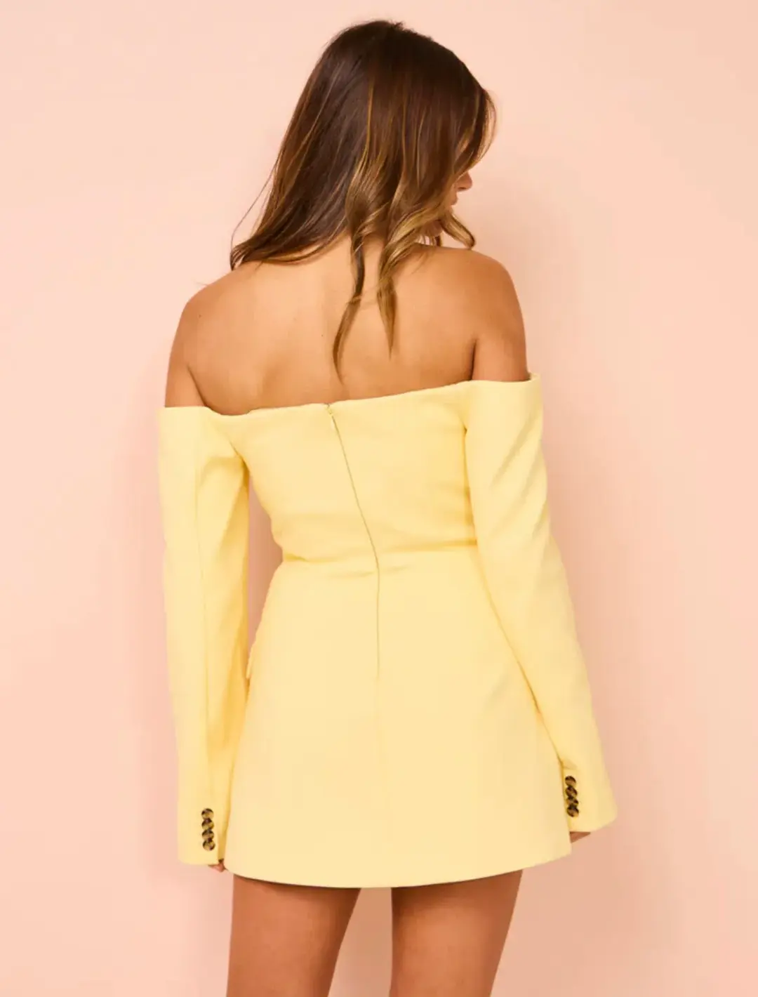 Sir the Label Sandrine Tailored Mini Dress Limone Size 2 / AU 10 for rent on The Volte - main image