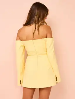 Sir the Label Sandrine Tailored Mini Dress Limone Size 2 / AU 10 for rent on The Volte - image 3