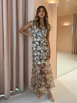 Sir the Label Sofia Low Back Gown in Vivienne Print Size 0 / AU 6