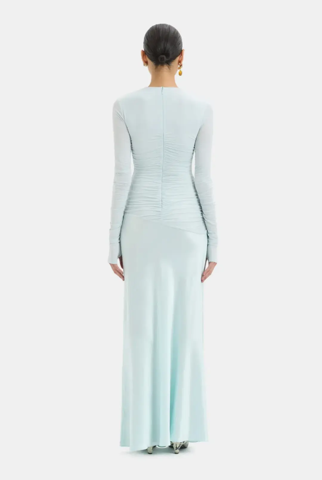 Sir The Label Alessia Draped Gown Ice Blue Size 10 for rent on The Volte - main image