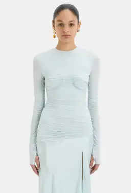 Sir The Label Alessia Draped Gown Ice Blue Size 10 for rent on The Volte - image 2