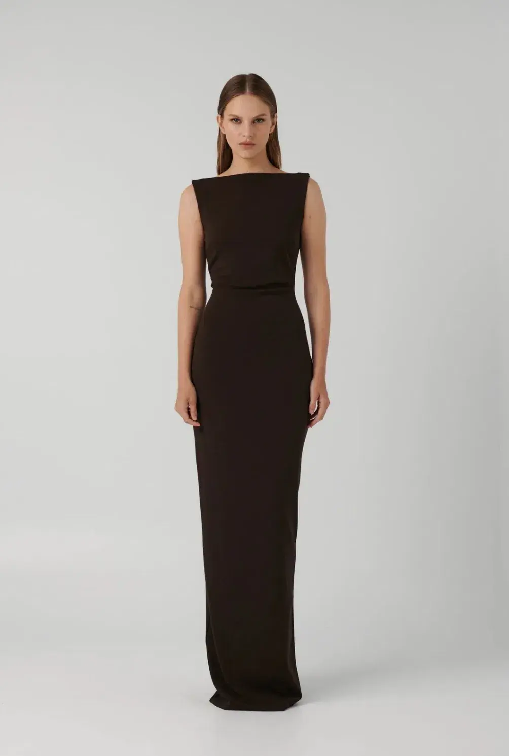 Effie Kats Verona Gown Coffee Size S/8 for rent on The Volte - main image