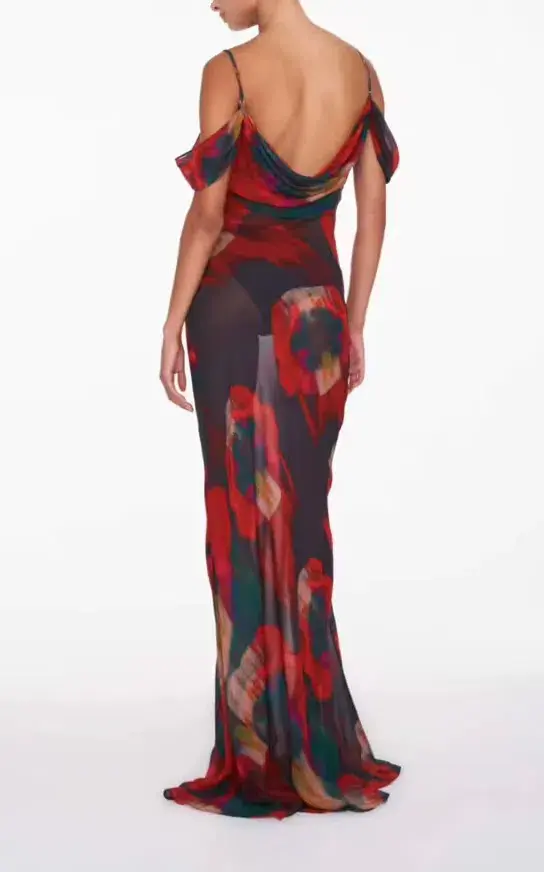 Rat & Boa Adriana Dress in Abstract Floral Print Size Medium / Size 10 for rent on The Volte - main image