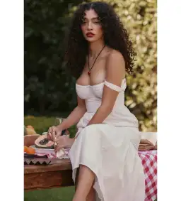 House of CB Elia White Midi Dress Size M/AU 10